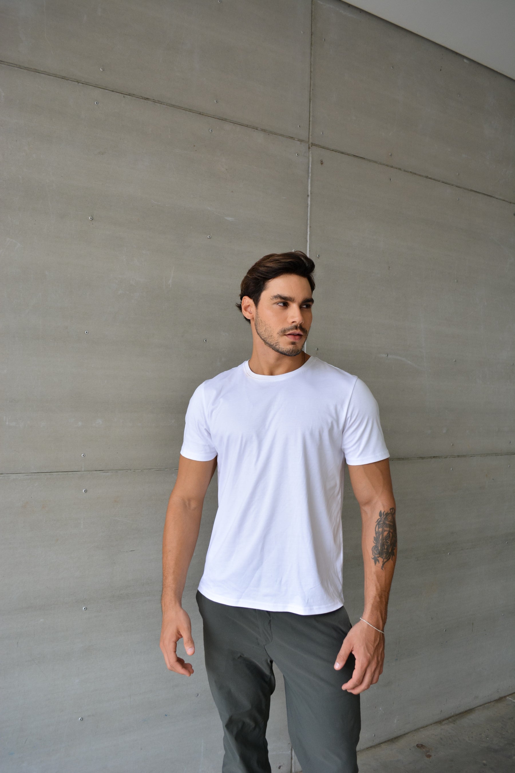 Camiseta Algodão Pima Stefano Dutti Branco