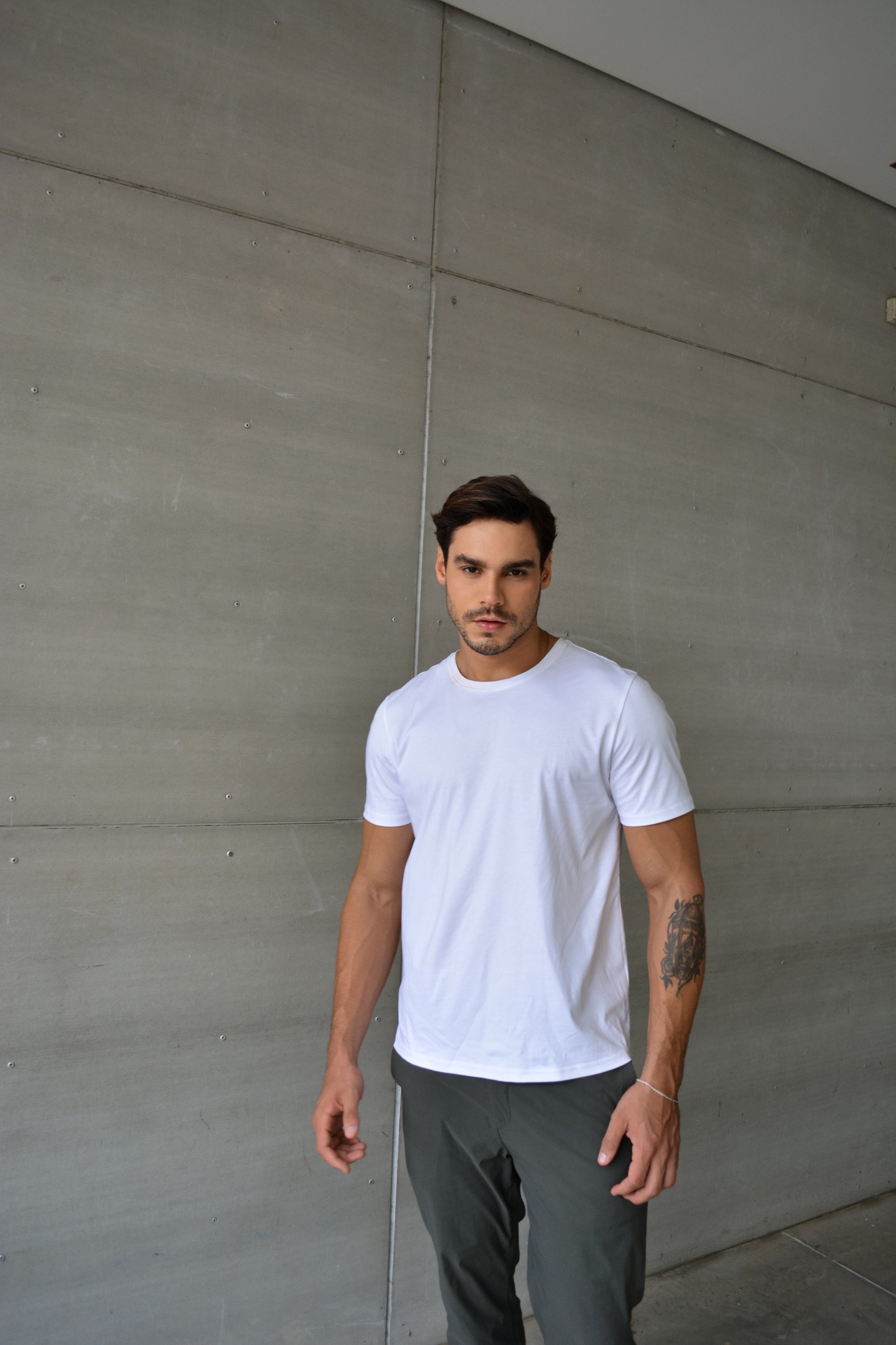 Camiseta Algodão Pima Stefano Dutti Branco