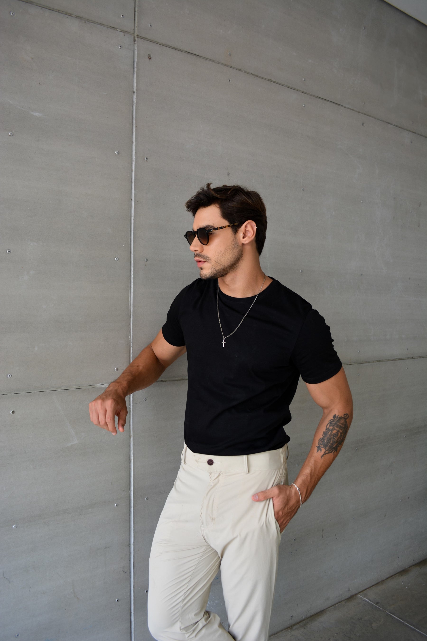 Camiseta Algodão Pima Stefano Dutti Preto